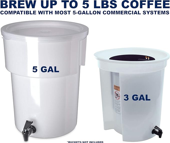 (100 Pack) Commercial Cold Brew Coffee Filters, 20" x 20" For 5-Gallon Capacity Cold Brew Coffee Makers and Systems