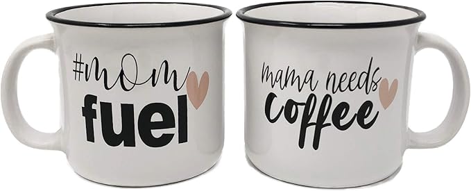 CAM N HONEY Mom Fuel Coffee Mug Set | Mama Coffee Campfire Mugs | Perfect Gifts For Best Mom Ever