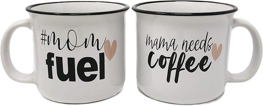 CAM N HONEY Mom Fuel Coffee Mug Set | Mama Coffee Campfire Mugs | Perfect Gifts For Best Mom Ever