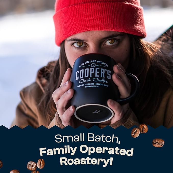 Bourbon Barrel Aged Coffee, Single-Origin Colombian Beans Aged in Kentucky Bourbon Whiskey Barrels, Medium Dark Roast Whole Bean, 5 lb
