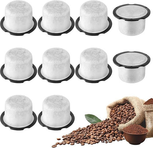 Qualirey 10 Pack Coffee Water Filter Replacement, Compatible with Cafe and GE Profile Grind & Brew Machine, Charcoal Coffee Filter Cartridges, Replacement for C7CGFLTR, Replace Every 3 Months
