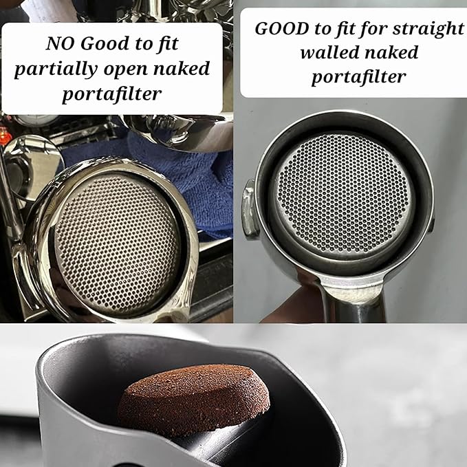 54mm Coffee Grounds Remover Tool,Silent Puck Ejector Tool,Barista Espresso Tool Accessories,Free-knock Box Grind Coffee Puck Blowing Out Tool,For 54mm Bottomless Portafilter