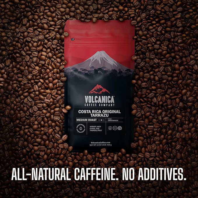 Volcanica Espresso Whole Beans Coffee, Dark Roast 100% Arabica, Espresso Roast, Bold Sweet Flavor, Fresh Roasted, Kosher, Vegan, Gluten-Free, 5 lbs