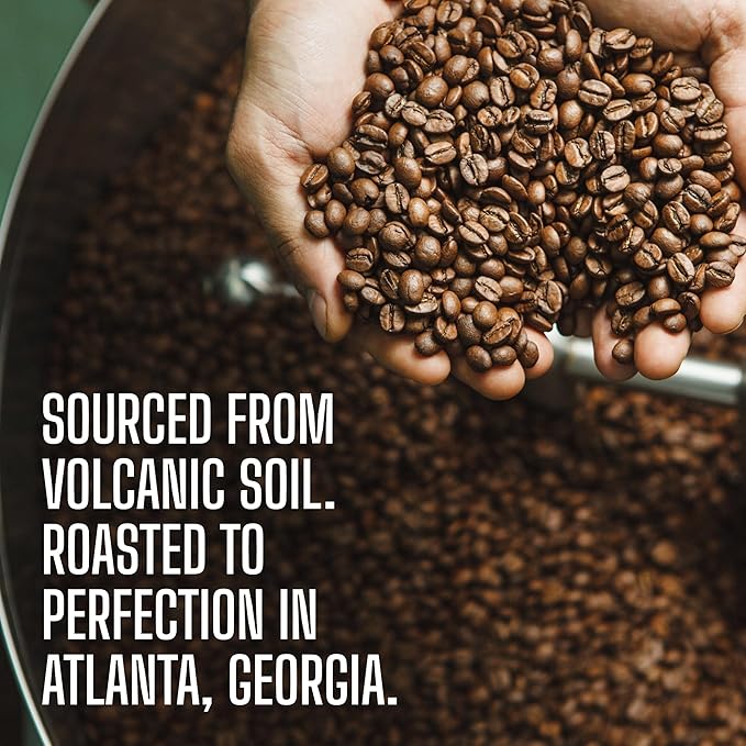 Volcanica Espresso Whole Beans Coffee, Dark Roast 100% Arabica, Espresso Roast, Bold Sweet Flavor, Fresh Roasted, Kosher, Vegan, Gluten-Free, 5 lbs