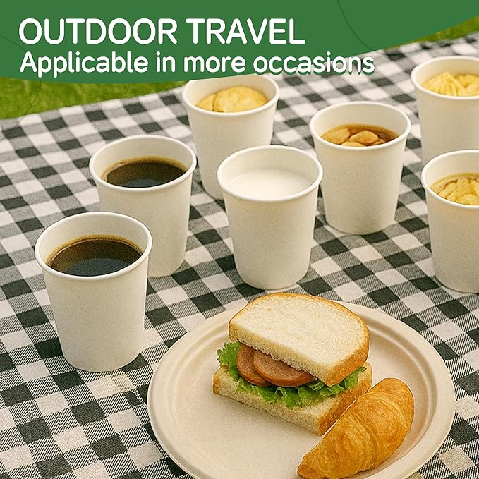 1000 Pack 12 oz Paper Cups - Disposable, White Hot Beverage Drinking Cups, Perfect for Party, Picnic, Travel, and Events