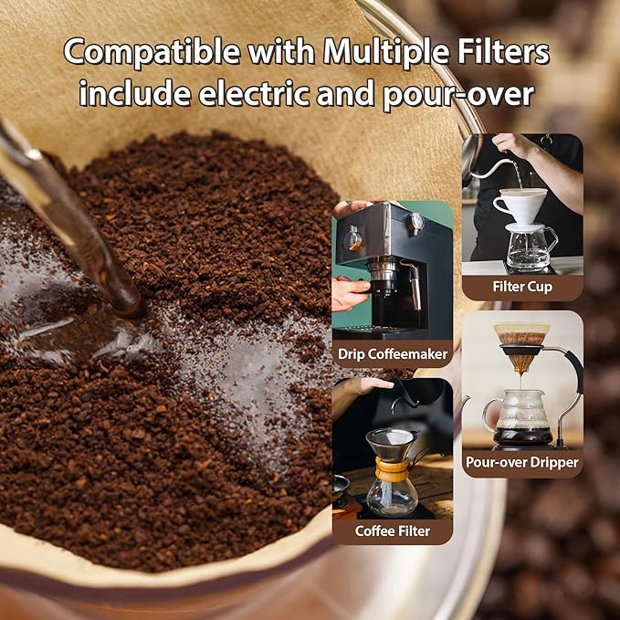 PakTalk Coffee Filters V60 Coffee Filter Size 02 Cone Coffee Filters 2-4 Cups for Pour Over and Drip Coffee Maker(Natural Brown, 100 Count)