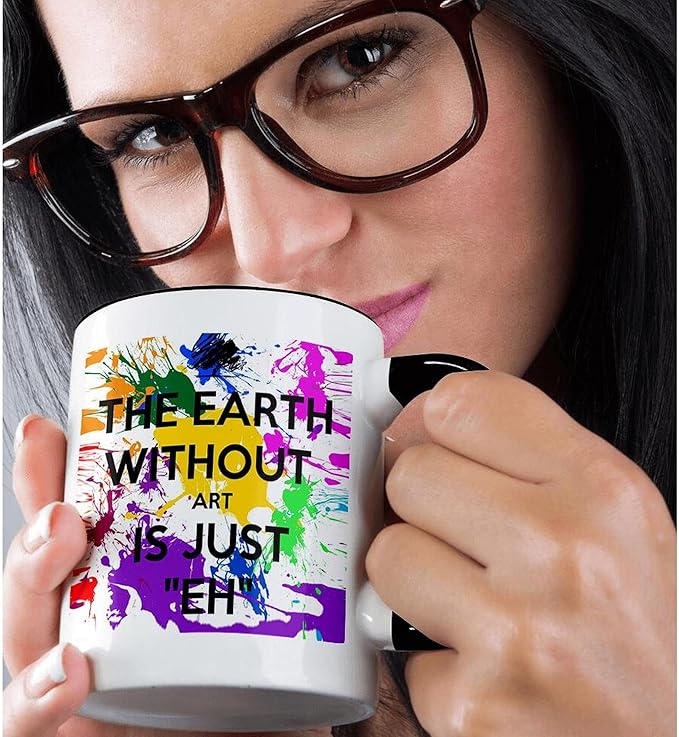 Custom Two-Tone Black Coffee Mug 11oz - Personalized Design Both Sides - Modern White & Black Ceramic Mug Gift - Custom Photo Cup