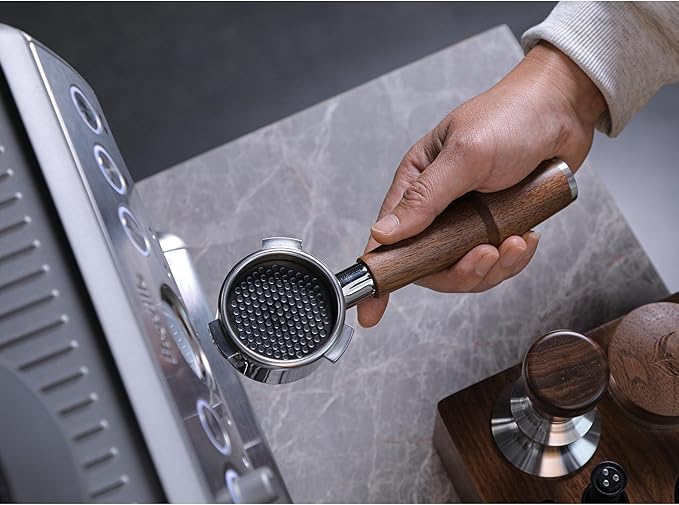 54mm Espresso Accessories Kit – Breville Espresso Machine Accessories Set with Walnut Tamper, Distribution Tool, Tamping Station, Naked Portafilter & Puck Screen – Fits Barista Express, Pro, To