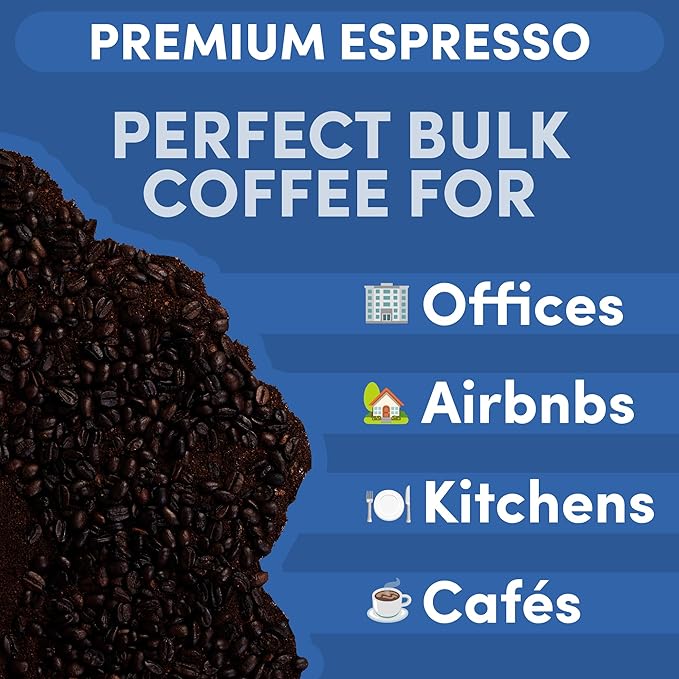 Sarasota Coffee Whole Bean Espresso | Dark Roast Gourmet Coffee Beans | Low Acid, Mold Free, Specialty Grade Bulk Beans | 5lb (80 oz)