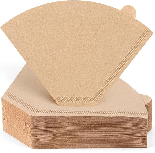 100 Count Coffee Filters, Premium #4 Cone Coffee Filters 8-12 cup, Unbleached Natural Disposable Coffee Filters 4 Cone Paper for Pour Over and Drip Coffee Maker