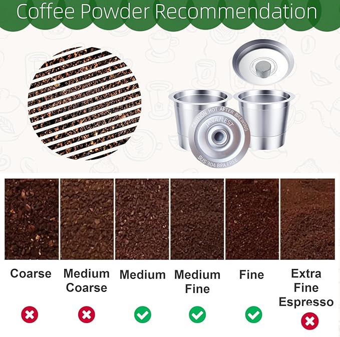 6 Pack Reusable K Cups for Keurig 1.0, Stainless Steel Reusable Coffee Pods for Keurig, Keurig Reusable Pods, Refillable Coffee Filter, Eco-Friendly, BPA-Free (6 * new for Keurig 1.0)