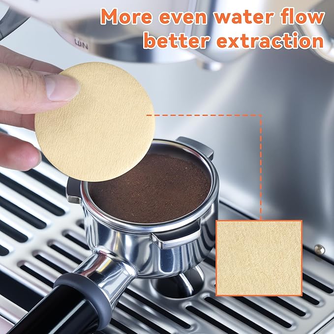 1000 Pcs Coffee Paper Filter for Espresso Coffee Maker, 58mm Unbleached Espresso Filter Puck Screen Portafilter Paper