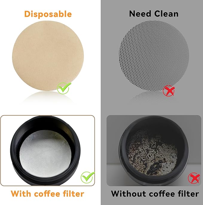 Coffee Filters Compatible with OXO Rapid Brewer, 500 Pcs Disposable Round Filter Paper for OXO Cold Brew Coffee Maker