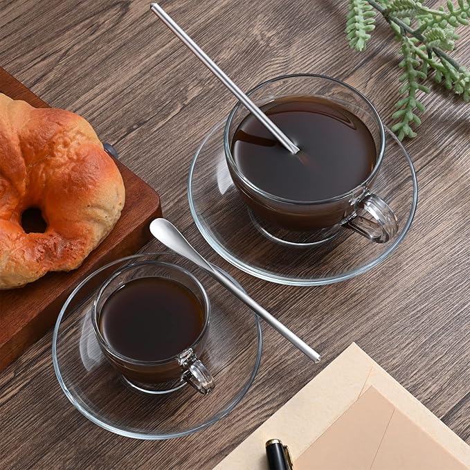 12-Pack 6.2" / 15.8cm Stainless Steel Long Handle Stirring & Mixing Spoon – Reusable Bar Tool for Coffee, Tea, Iced Drinks & Cocktails