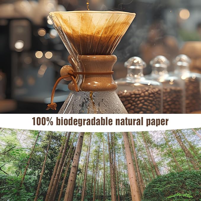 300 Count Cone Coffee Filters #4, Clinuse Unbleached Size 04 Coffee Filters 8-12 Cup, Disposable Natural Paper Filters, No.4 Cone Filters for Ninja, Cuisinart, Pour Over and Drip Coffee Maker