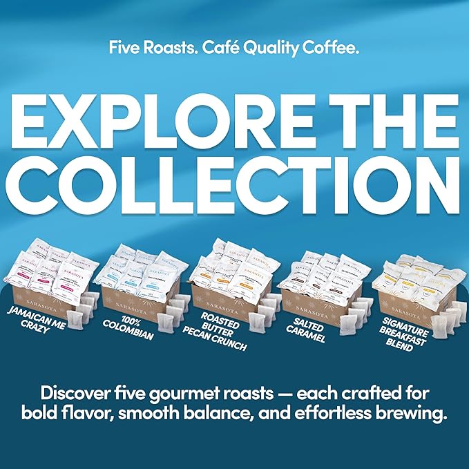 100% Colombian Dark Roast Ground Coffee in Filter Packs | Low Acid Mold Free Premeasured Pouches | Bulk Packets | Gourmet Powder Bags for 10–12 Cup Drip Maker | Highest Rated Individual Coffee