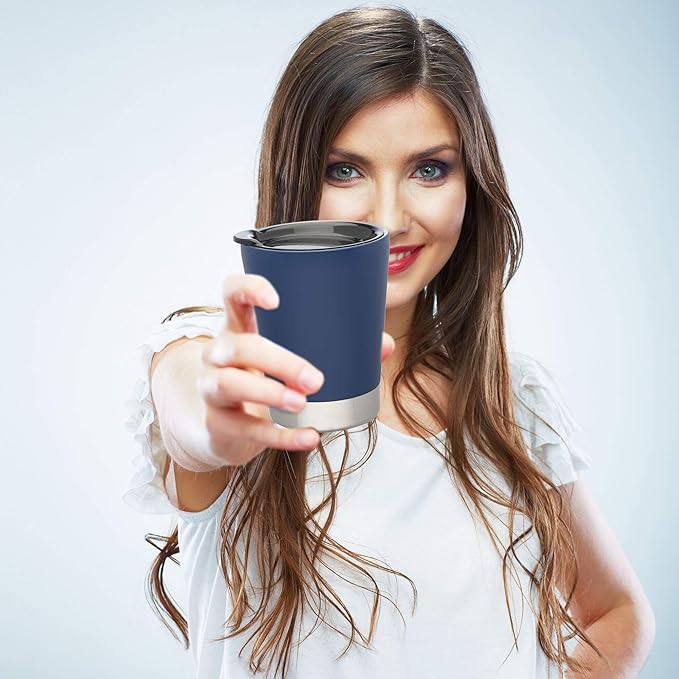 Personalized 12 oz. Itsy Vacuum Insulated Travel Mugs - 24 Pack - Custom Text, Logo - Blue