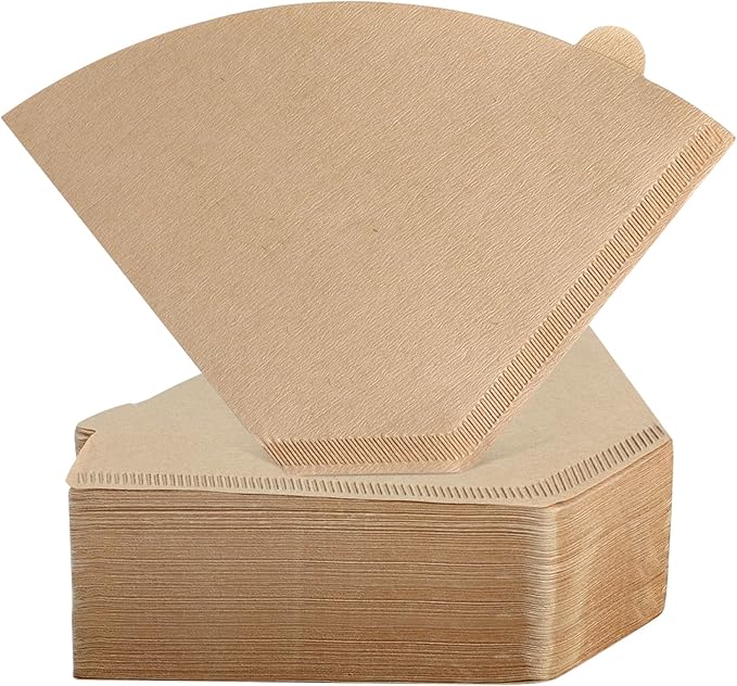 200 Count Cone Coffee Filters #4, Clinuse Unbleached Size 04 Coffee Filters 8-12 Cup, Disposable Natural Paper Filters, No.4 Cone Filters for Ninja, Cuisinart, Pour Over and Drip Coffee Maker