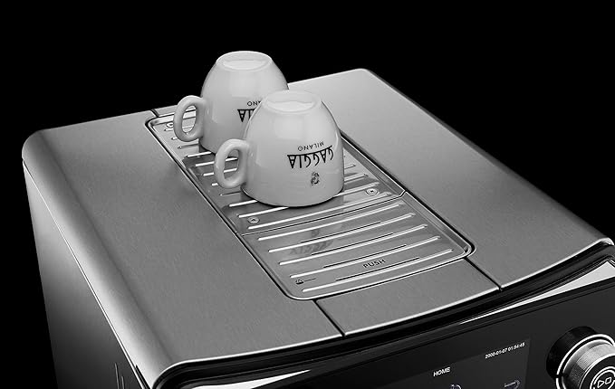 Gaggia Accademia Luxury Italian Fully Automatic Espresso Machine with 19 Customized drink settings,0.5 Liters,RI9782/46 Brushed Stainless