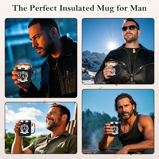 14 Oz Insulated Coffee Mug with Lid Travel Large Cup White Elephant Adults 30 Christmas Gag Fun Weird Unisex Holiday Best Cool Nice Novelty Useful Unique Men Prank Dirty Secret Santa Exchange Gifts