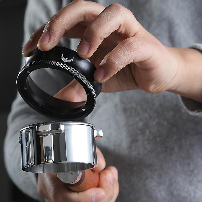 Espresso Accessories Kit 51mm Includes Self Leveling Tamper, Coffee Distributor, Dosing Funnel with Puck Screens, Tamping Station, and WDT Tool Professional Espresso Tools