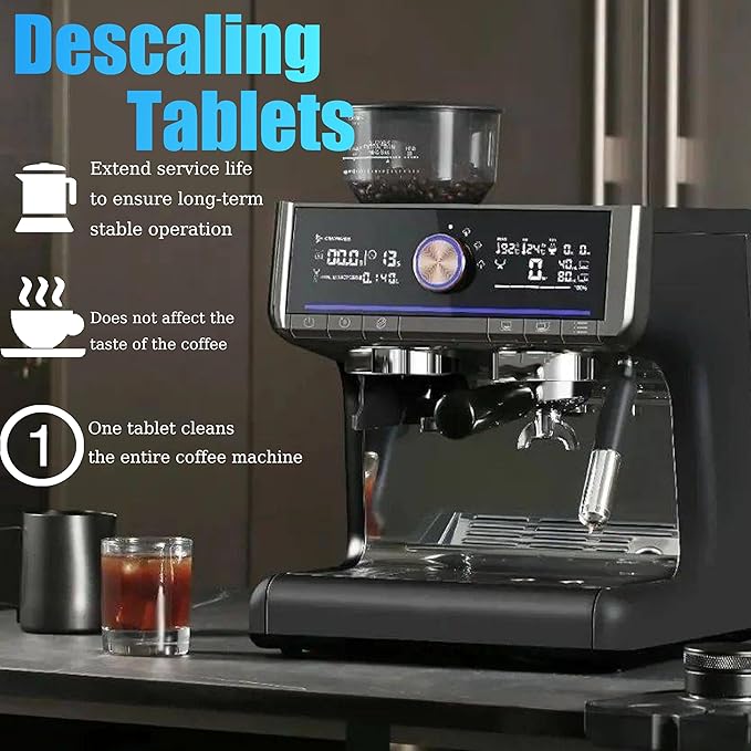 Coffee Machine Descaling Tablets, Dissolve Rapidly, Effectively Remove Grime, Deliver Lasting Cleanliness, Extend Coffee Machine Lifespan, (9 Tables)
