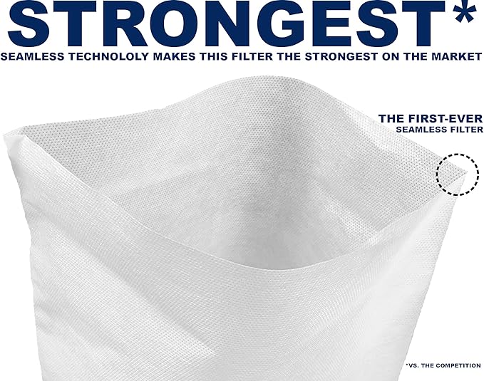 (100 Pack) Commercial Cold Brew Coffee Filters, 20" x 20" For 5-Gallon Capacity Cold Brew Coffee Makers and Systems