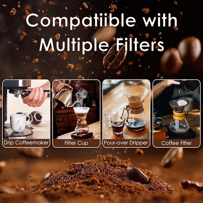 600 Count Coffee Filters #2 Unbleached Coffee Filters 2 Cone Paper Fits for Drip and Compatible with Pour Over Coffee Maker (2-6 Cup)