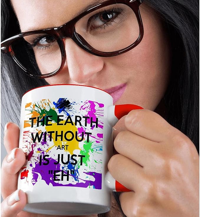 Custom Large Two-Tone Red Coffee Mug 15oz - Personalized Design Both Sides - Extra Big White & Red Ceramic Mug - Jumbo Valentine Gift