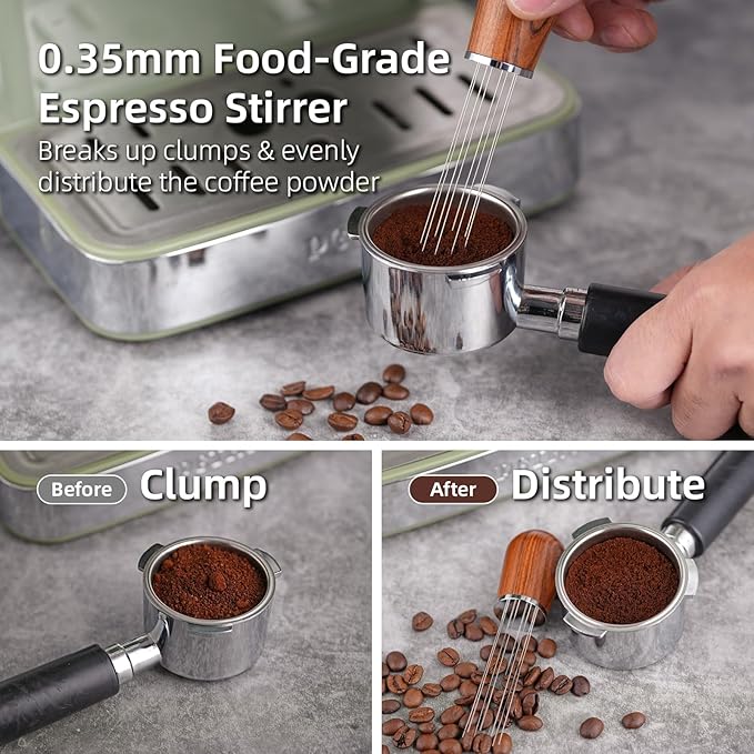 51mm Espresso Accessories Kit,Spring Loaded Calibrated Espresso Tamper,Wdt Tool Espresso and Dosing Funnel Set,Coffee Tamper Espresso Machine Accessories For 51 mm Portafilter Barista Tools