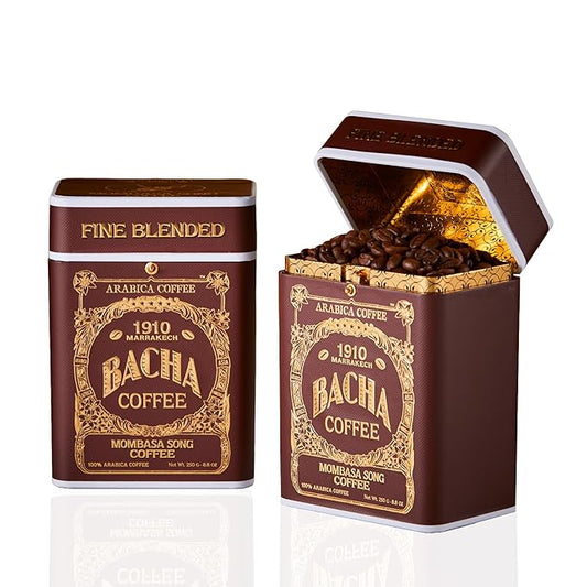 Bacha Coffee | Mombasa Song Fine Blended, Whole Beans, Medium Roast, 100% Arabica Specialty Coffee, 250g Signature Nomad Collection, Gift Box