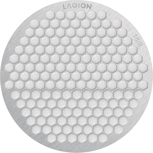 53.3mm Espresso Puck Screen, Reusable Espresso Filter Screen, 0.7 mm Thick, Espresso Distribution Tool Fits for Breville 54mm Coffee Filters, Stainless Steel Espresso Machine Accessories