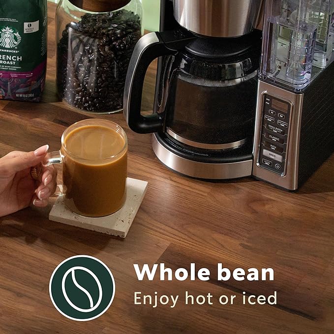 Starbucks Whole Coffee Beans, Dark Roast Hot or Iced Coffee, French Roast, 18 oz